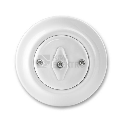 Obrázek produktu ABB Decento vypínač č.6 (č.1) otočný bílá 3560K-C06345 porcelán 0