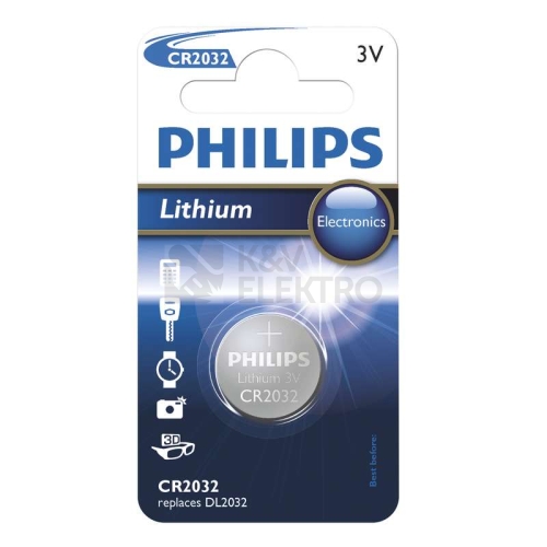 Knoflíková baterie Philips CR2032 /01B lithiová