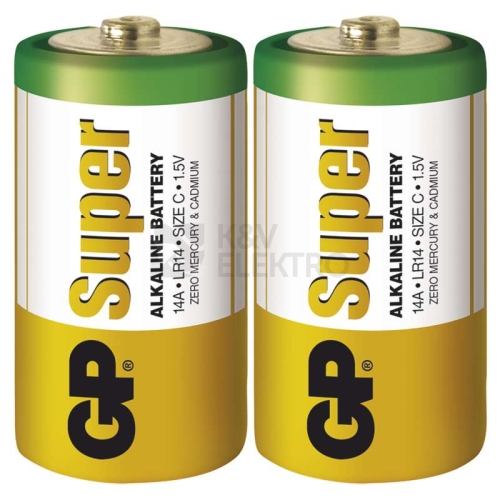 Baterie C GP LR14 Super alkalické (fólie 2ks)
