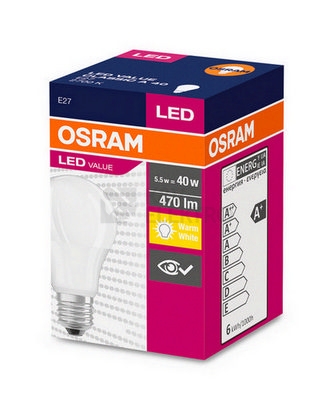 Obrázek produktu LED žárovka E27 OSRAM CLA FR 5W (40W) teplá bílá (2700K) 2