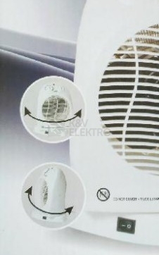 Obrázek produktu Teplovzdušný ventilátor otáčecí 1000W/2000W FK1/O 2