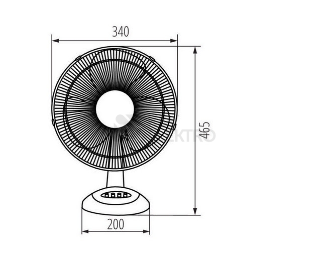 Obrázek produktu Stolní ventilátor Kanlux VENETO-30GR bílá/šedá 23812 1