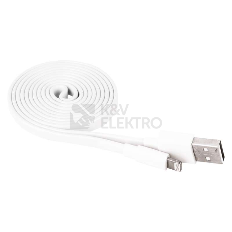 Obrázek produktu  Kabel USB/Lightning iPhone EMOS SM7013W 2.0 A/M - i16P/M 1m bílý 0