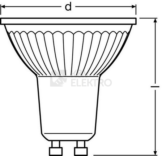 Obrázek produktu  LED žárovka GU10 PAR16 OSRAM 6,9W (80W) neutrální bílá (4000K), reflektor 36°, sklo 1